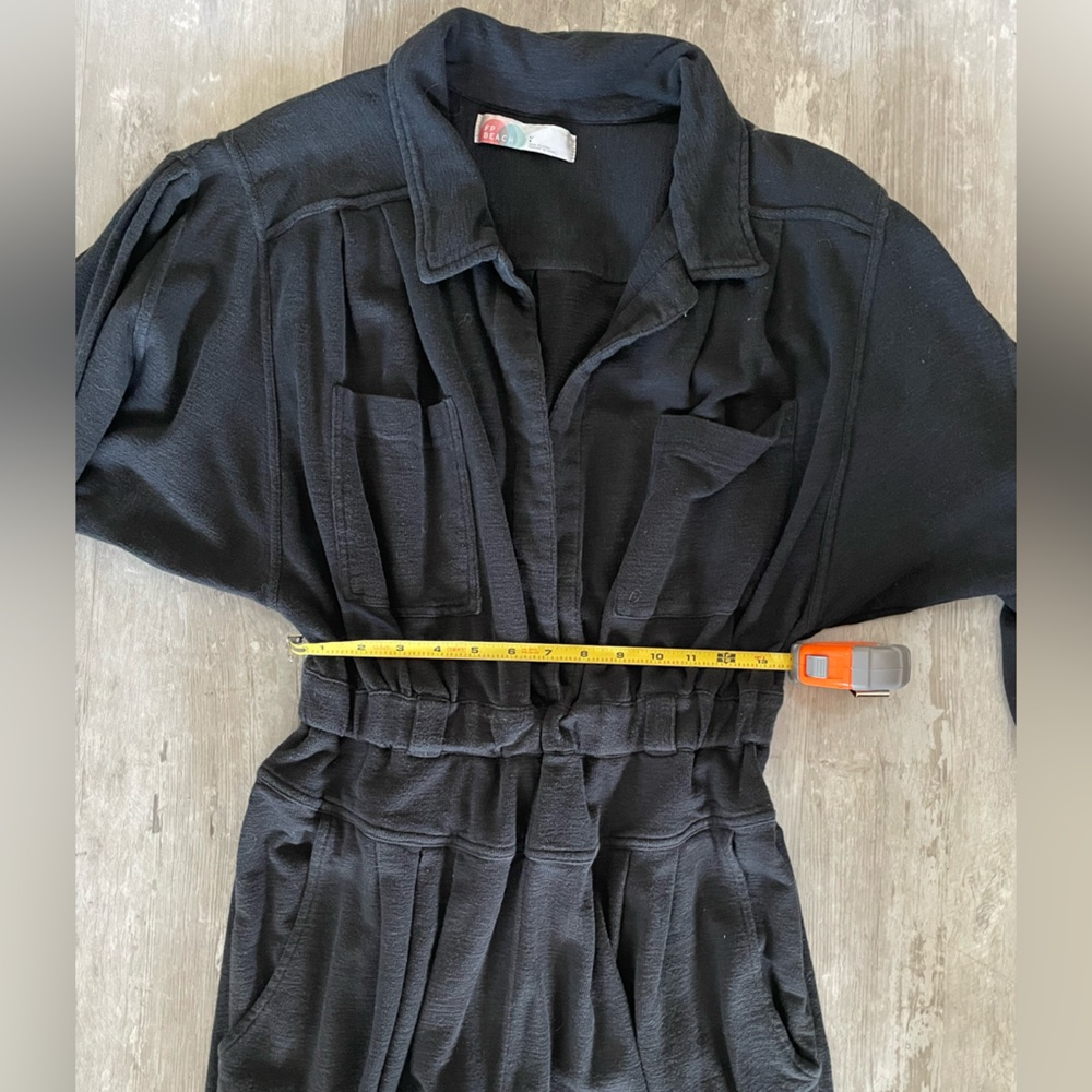 Free People Black Long-Sleeve Jumpsuit - Picture 2 of 7